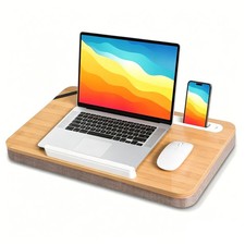Portable Lap Desk Tray, Natural Wood, Large 21.1 x 12.9 Inch, for Home Office picture