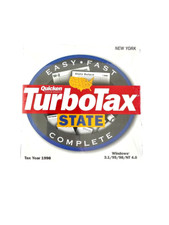 Quicken TurboTax State New York Return Tax Year 1998 Win 3.1/95/98/NT 4.0 picture
