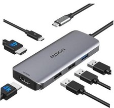USB C Docking Station Dual Monitor 2 HDMI for Dell/Lenovo/HP 6 in 1 USB C Dock picture