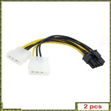 2pcs 8Pin To Dual 4Pin Video Card Power Cord Y Shape PCI Express Dual 4 Pin 18cm picture