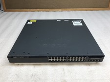 Cisco Catalyst WS-C3650-24TS-E 4x1G Uplink Ports Switch Dual PSU w/ Power Cable picture