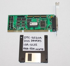 Data Technology Corp. DTC-3520A 25-pin 50-pin SCSI ISA card working + drivers picture