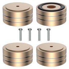 Tertullus 4 Pcs Speaker Feet Aluminum HiFi Turntable 58mm×22mm, Gold picture