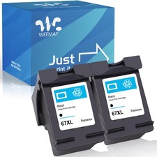 2 PACK 67XL Ink Cartridges Black for HP DeskJet 2752 2700 Envy 6400 6000 4100 picture