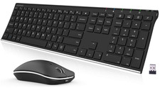 Combo Teclado y Ratón Inalámbricos Recargables Ultrafinos de Acero Inoxidable picture
