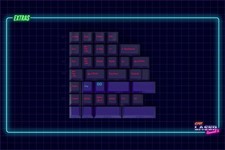 NEW DROP MITO GMK LASER CYBERDECK R2 EXTRAS Kit Keyboard Keycaps Set Indigo Blue picture