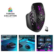 SM809 Pro MMO Gaming Mouse with 9 Side Buttons,24000 DPI RGB Mouse for Gamer,... picture