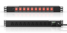 10 Outlet Rack Mount Power Strip with Individual Switch - 1U PDU, Surge Protecti picture