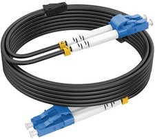 RamboCables OS2 LC to LC Single Mode Fiber Patch Cable Armored 165ft/50m picture