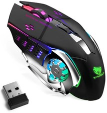 Wireless Gaming Mouse PC Rechargeable LED Light USB Computer Laptop Silent Mice picture