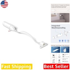 Ultra-Slim Ethernet Window Entry Cable | 10Gbps Cat 6a | Weatherproof POE++ f... picture
