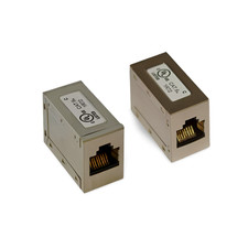 Cat6a Shielded Inline Coupler - Silver picture