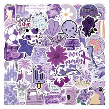 60Pcs Purple Stickers, Cute Aesthetic Graffiti Stickers for picture