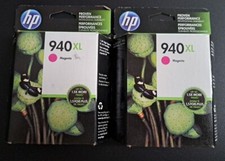 Lot Of 2 HP 940XL Magenta Ink Cartridge C4908AN Genuine EXP 04/2018 #X174 picture