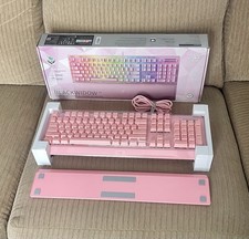 Razer BlackWidow V3 Quartz Backlit Gaming Keyboard w/ Ergonomic Wrist Rest Pink picture