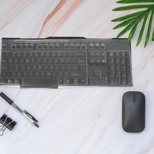 2Pcs Reusable Silicone Keyboard Film Waterproof Keyboard Cover White picture
