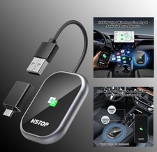 HSTOP 2in1 USB Wireless Carplay Android Auto Car 5.8Ghz WiFi Bluetooth Adapter picture