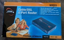 Network Everywhere NR041-WM Wired Cable DSL 4 Port Router Broadband No Disc picture
