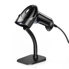 Barcode Scanner with Stand, USB Wired Inventory 2D 1D QR Code Scanner for Com... picture
