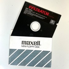 Apple II Infiltrator by Chris Gray 5.25” Floppy Disk IIc IIg Vintage 1986 picture