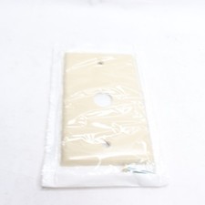 Leviton Telephone/Cable Wall Plate Standard Size Thermoset Ivory 1-Gang .625 picture