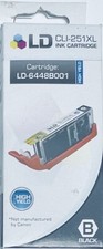 LD CLI-251XL Gray High Yield Ink Cartridge For Canon Pixma LD-6452B001 picture
