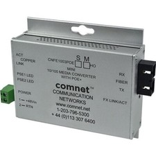 ComNet CNFE1003POES Hardened Media Converter, SC Connector, Fiber, 48V PoE picture