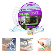 Cat6a Ethernet Cable 75ft Waterproof Outdoor Indoor High Speed 10G Network Cable picture