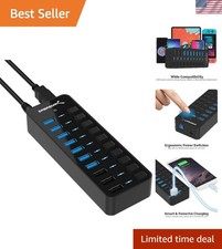 Compact USB 3.0 Hub: 10 Ports with 3 Charging Ports & 60W Power Delivery picture