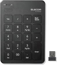 ELECOM TK-TDP019BK USB-A Numeric Keypad with Wireless Receiver Pantograph Thin picture
