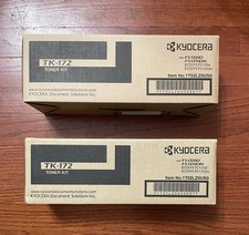 2pcs New Genuine Kyocera TK-172 Black Toner Kit FS-1300D, FS-1370DN Open Box picture