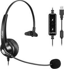 Computer Headset with Noise Cancelling Mic & Mute Controls | Mono USB picture