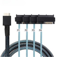 OCuLink PCIe SFF-4i to SAS 4X 8482 2 in 1 Hard Drive High Speed Adapter Cable picture