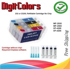 232 232XL Alternative Refillable Cartridge  No Chip for WF-2930 WF-2950 XP-4200 picture