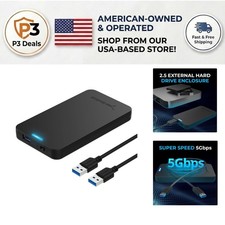 Compact Tool-Free 2.5 Inch SATA to USB 3.0 Hard Drive Enclosure - Supports SSD picture