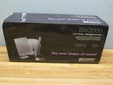 Vtg BENWIN BW2000 Flat Panel Speaker System NEW In Open Box 3D Surround Sound picture