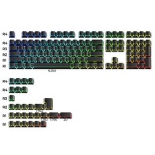 XVX PBT Keycaps 136-Key Set Cherry Profile Backlit for MX Switches ANSI picture