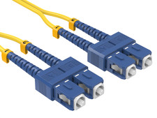 10m OS2 SC to SC UPC Duplex Corning Fiber Optic Cable SingleMode 9/125 OFNR R... picture