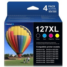 4 Pack 127XL 127 XL Ink Replacement For Epson WF-3520 WF-3530 WF-3540 WF-545 picture