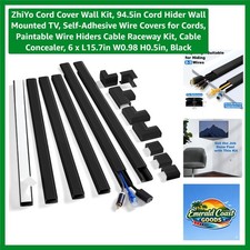 Elegant 94.5-Inch Self-Adhesive Cord Cover Kit for Modern Cable Management picture