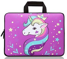 Universal 7-9 inch Kids Tablet Sleeve Ultra-Portable, Neoprene Purple Unicorn picture