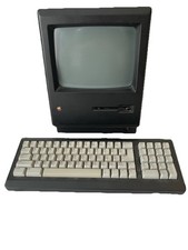 *VERY RARE BLACK* Vintage Apple Mac Plus - M0001A W/ Keyboard & mouse E7-2 picture