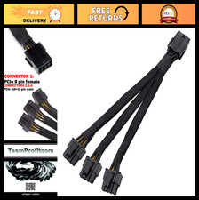 16 AWG PCIe 8 Pin Splitter Cable 3X GPU 8(6+2) Pin Male Power Sleeved 12 picture