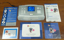 HP Photosmart 385 Compact 4x6 Photo Printer LCD Power Cord Manuals Software picture