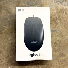 Lot of 80 Logitech B100 Wired USB Optical Mouse 800 DPI 3-Button Scroll Wheel picture