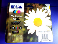 Lot 4 Original Epson 18XL Ink Cartridges Cyan Magenta Black Yellow Sealed picture