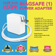 45W 14.5V AC Adapter Charger for Apple MacBook Air A1237 A1304 Power Supply picture