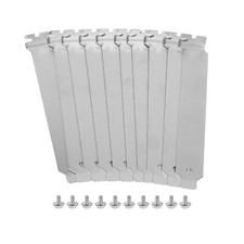 Silver Stainless Steel Case PCI Slot Covers Dust Filter with Screws Set of 10 picture