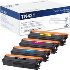 MOLIMER TN431 Toner Cartridge 4-Pack, Replacement Brother TN431BK TN431C TN431M picture