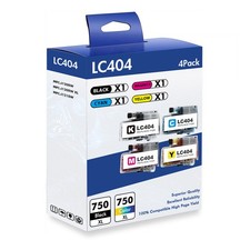 4PK LC404XL LC404 Ink Cartridges for Brother MFC-J1205W MFC-J1215W MFC J1205W XL picture